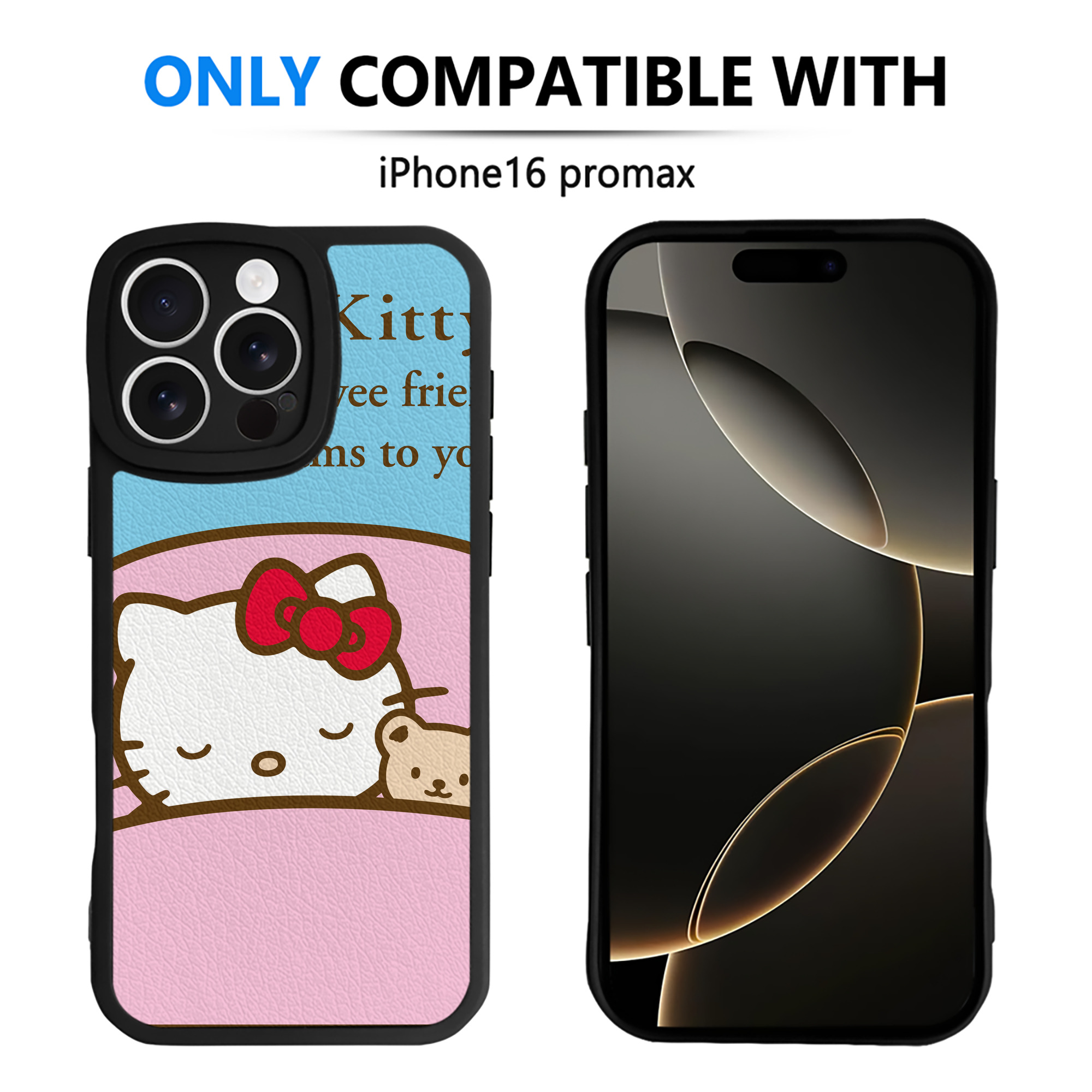 （画像用） Hello Kitty ハローキティ 【iPhone 16シリーズ対応】シリコンスマホケース（レザー調） 材質：シリコン